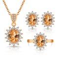Gold-platiert (Champagner Zirkon)
