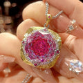 Fuchsia-Anhänger mit Chopard-Kette