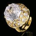 Gold Millennium-Cut Weißer Diamantring