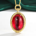 Ruby Anhänger mit Chopin Kette